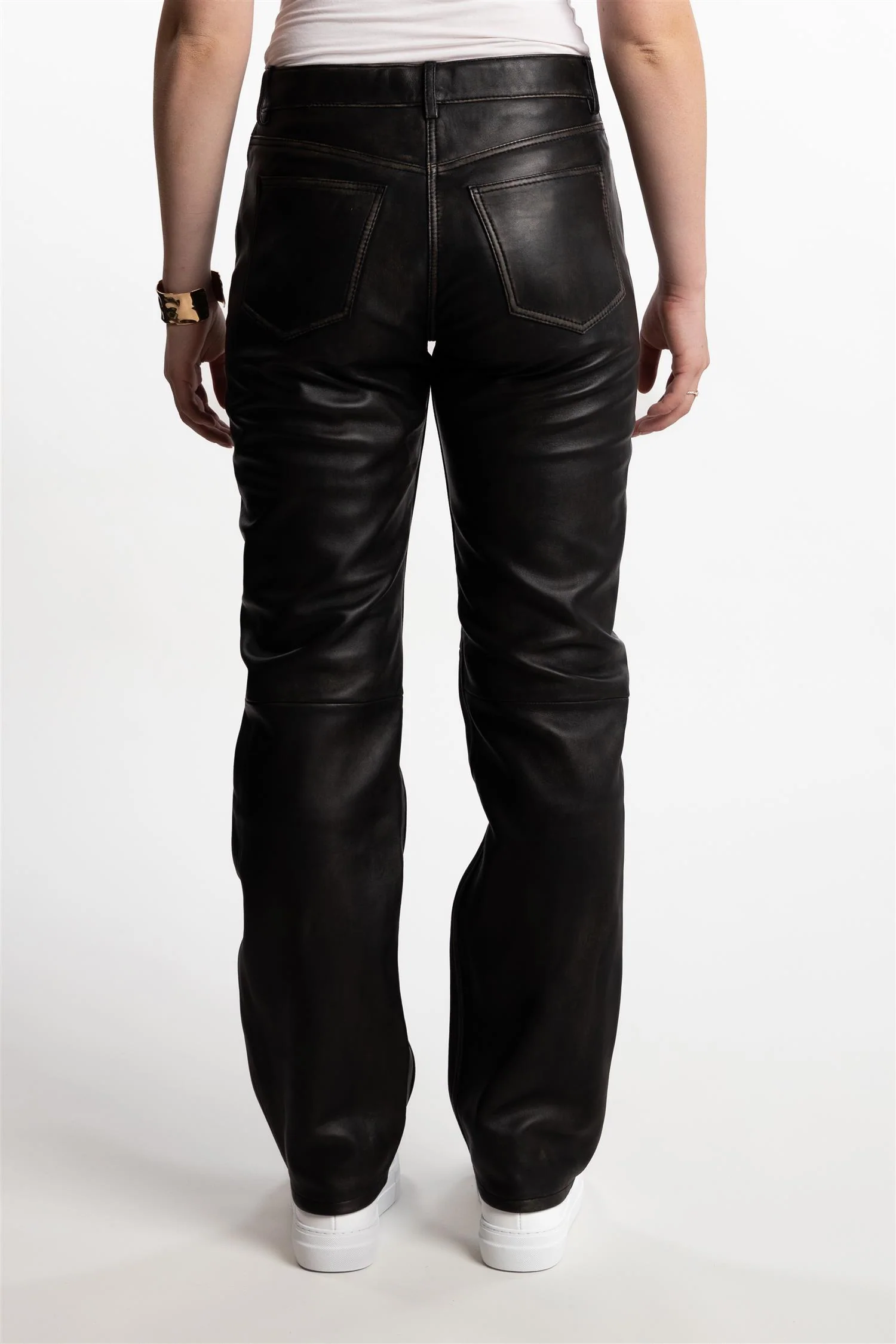 Salynn Trousers 15344- Washed Black Olive - Image 4