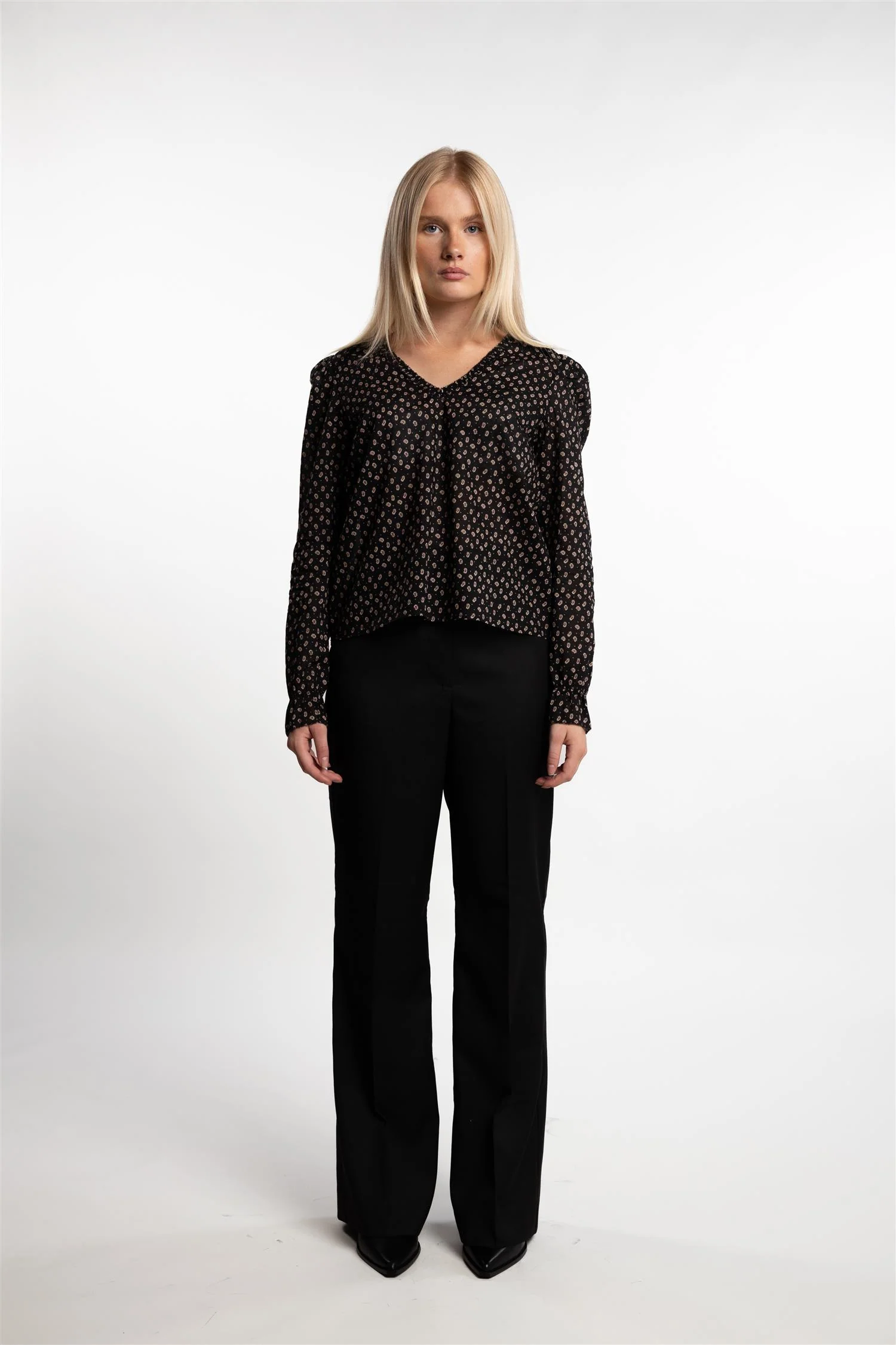 Dune Blouse- Taupe Flower Print - Image 2