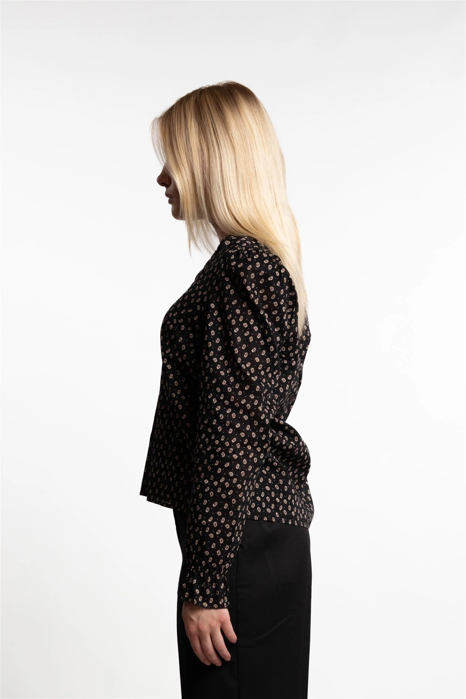 Dune Blouse- Taupe Flower Print - Image 3